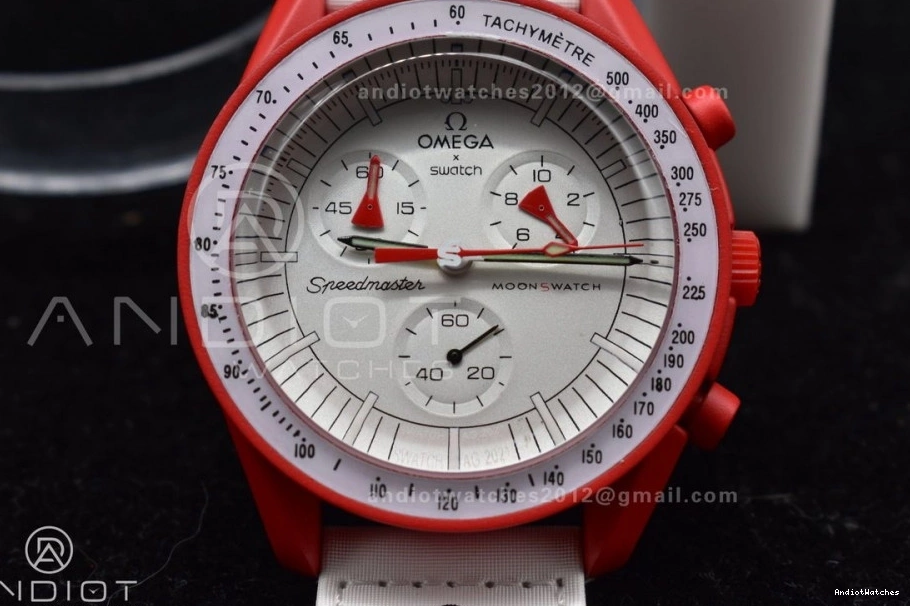 Moonwatch Strap x on UrbanChic Mission 1177 to Swatch Quartz Nylon Mars Bioceramic Omega 0212
